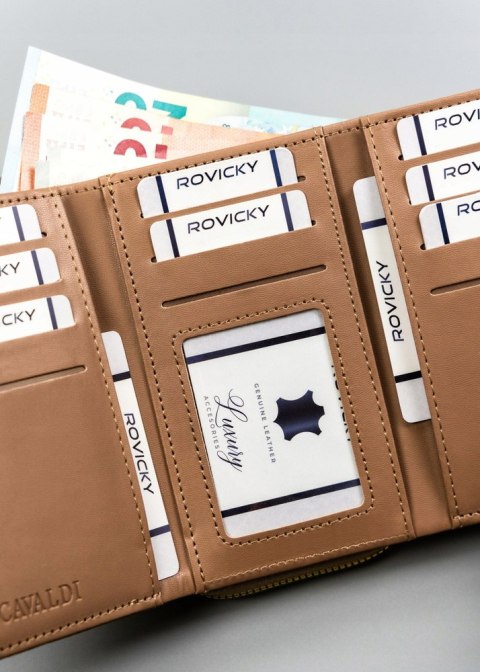 Klasyczny, poziomy portfel damski ze skóry ekologicznej - 4U Cavaldi Klasyczny, poziomy portfel damski ze skóry ekologicznej - 4U Cavaldi