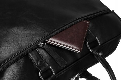 Męska torba na laptopa do 14 cali wykonana ze skóry ekologicznej - Peterson Męska torba na laptopa do 14 cali wykonana ze skóry ekologicznej - Peterson