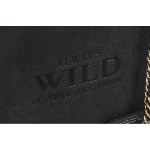 Atrakcyjny, skórzany portfel męski z mosiężnym łańcuchem - Always Wild Atrakcyjny, skórzany portfel męski z mosiężnym łańcuchem - Always Wild
