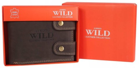 Duży, skórzany portfel męski z systemem RFID - Always Wild Duży, skórzany portfel męski z systemem RFID - Always Wild