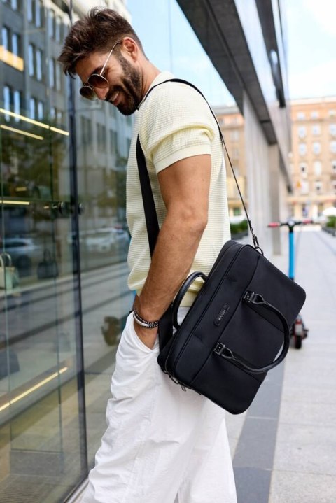 Torba na laptopa z syntetycznego materiału - Rovicky Torba na laptopa z syntetycznego materiału - Rovicky