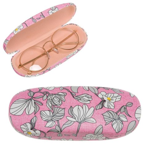 Eleganckie etui na okulary ze skóry ekologicznej z kwiatowym wzorem - 4U Cavaldi Eleganckie etui na okulary ze skóry ekologicznej z kwiatowym wzorem - 4U Cavaldi