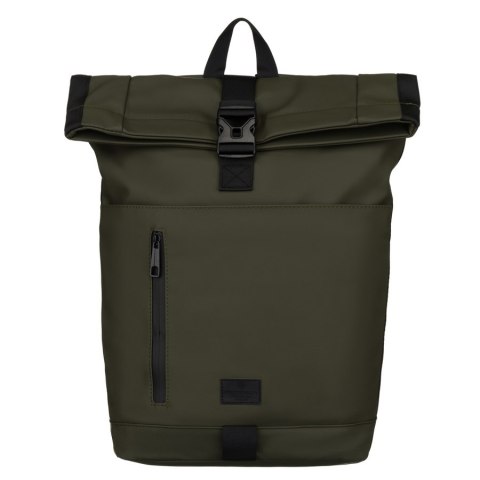 Duży plecak roll-top w zielonym kolorze z kieszenią na laptopa - Peterson Duży plecak roll-top w zielonym kolorze z kieszenią na laptopa - Peterson