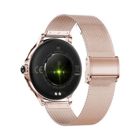 Smartwatch Damski Veltori VT320-1 Złota Bransoleta + Różowy Pasek Silikonowy Smartwatch Damski Veltori VT320-1 Złota Bransoleta + Różowy Pasek Silikonowy