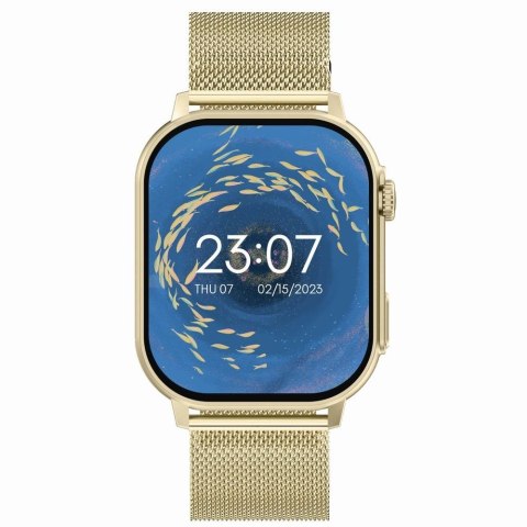 Smartwatch Gravity GT15-7 Różowy Pasek Silikonowy + Złota Bransoleta Smartwatch Gravity GT15-7 Różowy Pasek Silikonowy + Złota Bransoleta