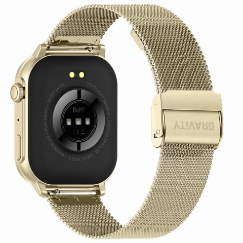 Smartwatch Gravity GT15-7 Różowy Pasek Silikonowy + Złota Bransoleta Smartwatch Gravity GT15-7 Różowy Pasek Silikonowy + Złota Bransoleta