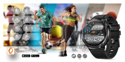 Smartwatch Gravity GT21-4 + Czarny Pasek Silikonowy Smartwatch Gravity GT21-4 + Czarny Pasek Silikonowy