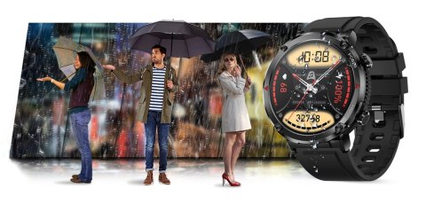 Smartwatch Gravity GT21-4 + Czarny Pasek Silikonowy Smartwatch Gravity GT21-4 + Czarny Pasek Silikonowy