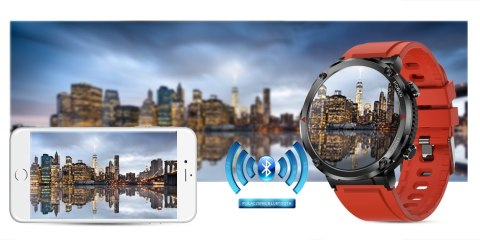 Smartwatch Gravity GT21-6 + Czerwony Pasek Silikonowy Smartwatch Gravity GT21-6 + Czerwony Pasek Silikonowy