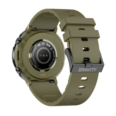Smartwatch Gravity GT21-7 + Czarny Pasek Silikonowy Smartwatch Gravity GT21-7 + Czarny Pasek Silikonowy