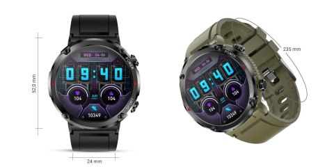 Smartwatch Gravity GT21-7 + Czarny Pasek Silikonowy Smartwatch Gravity GT21-7 + Czarny Pasek Silikonowy