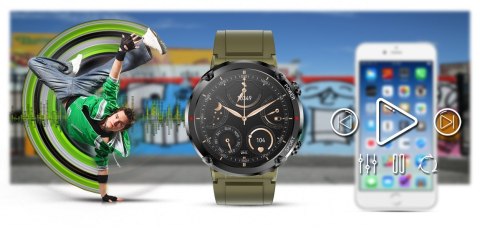 Smartwatch Gravity GT21-7 + Czarny Pasek Silikonowy Smartwatch Gravity GT21-7 + Czarny Pasek Silikonowy