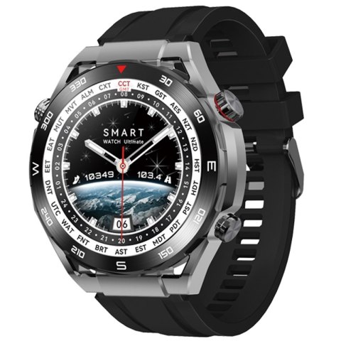 Smartwatch Veltori VT100-1 + Czarny Pasek Silikonowy + Czarny Eko Skóra Smartwatch Veltori VT100-1 + Czarny Pasek Silikonowy + Czarny Eko Skóra
