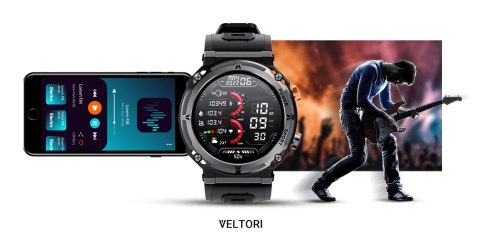 Smartwatch Veltori VT130-1 Czarny Pasek Silikonowy Smartwatch Veltori VT130-1 Czarny Pasek Silikonowy
