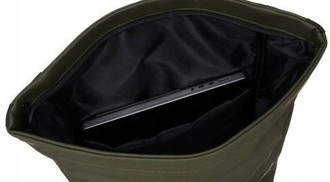 Duży plecak roll-top w zielonym kolorze z kieszenią na laptopa - Peterson Duży plecak roll-top w zielonym kolorze z kieszenią na laptopa - Peterson