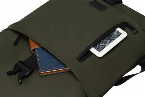 Duży plecak roll-top w zielonym kolorze z kieszenią na laptopa - Peterson Duży plecak roll-top w zielonym kolorze z kieszenią na laptopa - Peterson