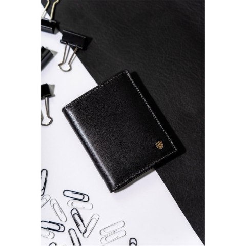 Skórzane, eleganckie etui na dokumenty w czarnym kolorze - Rovicky Skórzane, eleganckie etui na dokumenty w czarnym kolorze - Rovicky