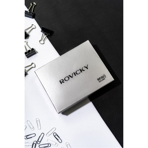 Skórzane, eleganckie etui na dokumenty w czarnym kolorze - Rovicky Skórzane, eleganckie etui na dokumenty w czarnym kolorze - Rovicky