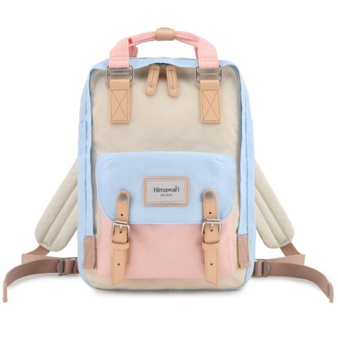 Pastelowy plecak damski na laptopa 14'' z kieszeniami - Himawari Pastelowy plecak damski na laptopa 14'' z kieszeniami - Himawari