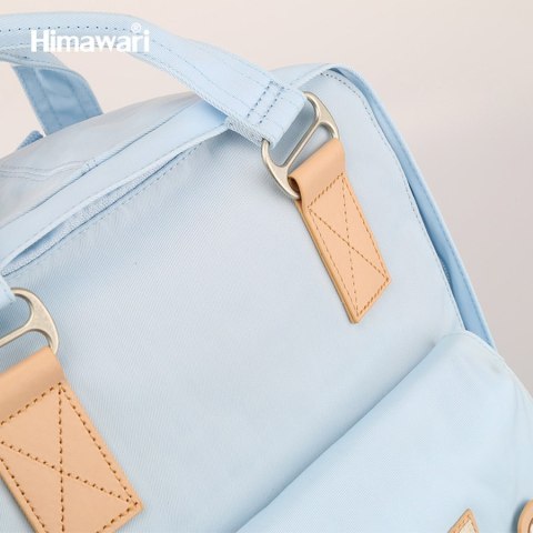 Plecak damski kremowy z kieszenią na laptopa i regulowanymi szelkami - Himawari Plecak damski kremowy z kieszenią na laptopa i regulowanymi szelkami - Himawari