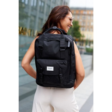 Plecak miejski na laptopa 15" czarny - Himawari Plecak miejski na laptopa 15" czarny - Himawari