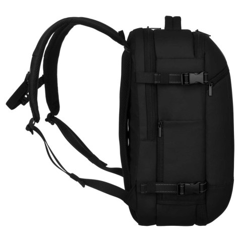 Czarny plecak podróżny z komorą próżniową i portem USB - Peterson Czarny plecak podróżny z komorą próżniową i portem USB - Peterson