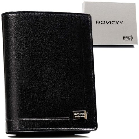 Elegancki portfel męski na karty z ochroną RFID - Rovicky Elegancki portfel męski na karty z ochroną RFID - Rovicky