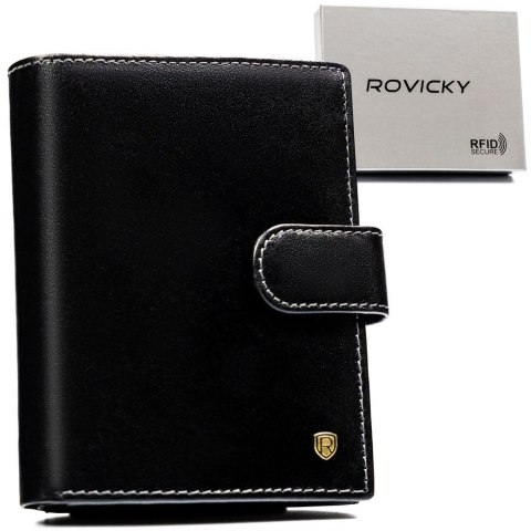 Klasyczny portfel męski na karty z RFID - Rovicky Klasyczny portfel męski na karty z RFID - Rovicky
