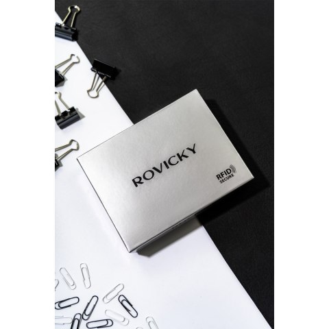 Klasyczny portfel męski na karty z RFID - Rovicky Klasyczny portfel męski na karty z RFID - Rovicky