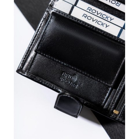 Klasyczny portfel męski na karty z RFID - Rovicky Klasyczny portfel męski na karty z RFID - Rovicky