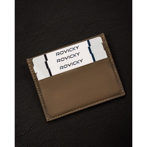 Etui na karty ze skóry naturalnej w ciemno beżowym kolorze Etui na karty ze skóry naturalnej w ciemno beżowym kolorze