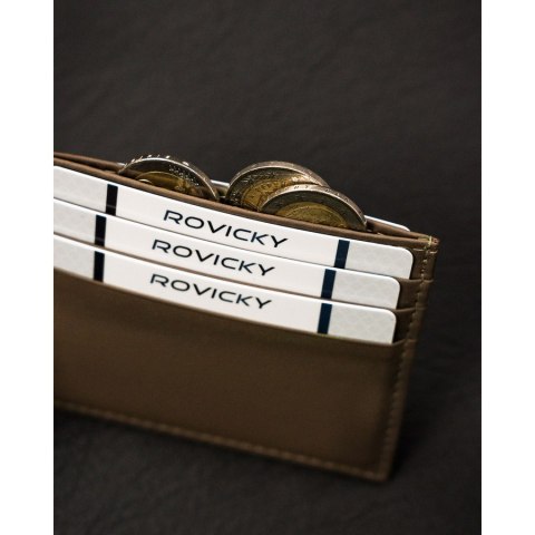 Etui na karty ze skóry naturalnej w ciemno beżowym kolorze Etui na karty ze skóry naturalnej w ciemno beżowym kolorze