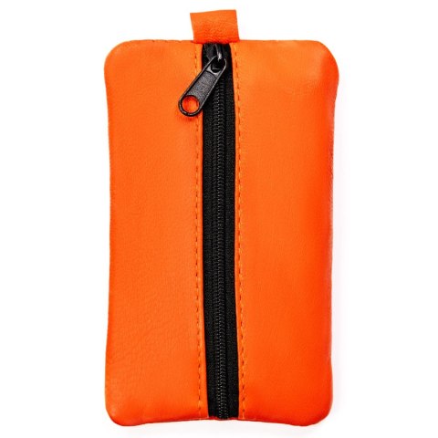 Kompaktowe etui na klucze ze skóry naturalnej w pomarańczowym kolorze Kompaktowe etui na klucze ze skóry naturalnej w pomarańczowym kolorze