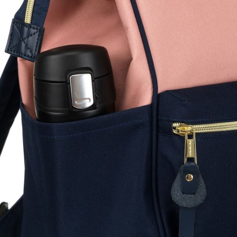 Dwukolorowy plecak damski z poliestru z miejscem na laptopa, idealny na bagaż podręczny - Peterson Dwukolorowy plecak damski z poliestru z miejscem na laptopa, idealny na bagaż podręczny - Peterson
