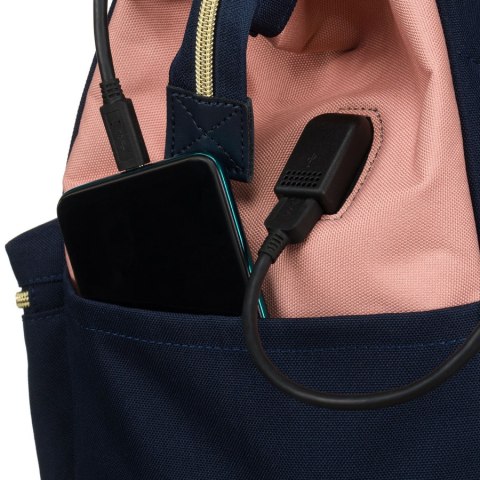 Dwukolorowy plecak damski z poliestru z miejscem na laptopa, idealny na bagaż podręczny - Peterson Dwukolorowy plecak damski z poliestru z miejscem na laptopa, idealny na bagaż podręczny - Peterson