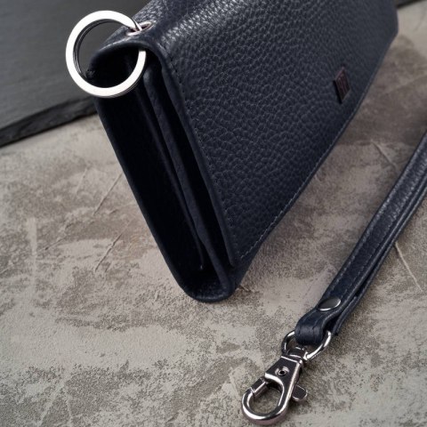 Duży portfel damski skórzany granatowy z miejscem na telefon kopertówka Paolo Peruzzi T-141-NV Duży portfel damski skórzany granatowy z miejscem na telefon kopertówka Paolo Peruzzi T-141-NV