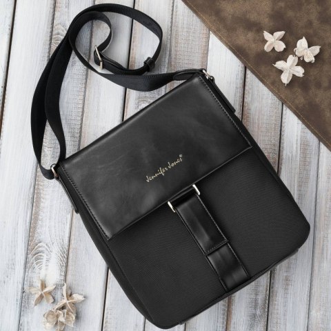 Listonoszka damska na ramię czarna elegancka SP-14-BL Listonoszka damska na ramię czarna elegancka SP-14-BL