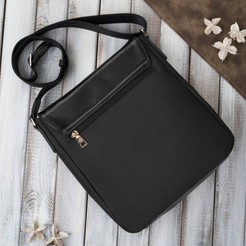 Listonoszka damska na ramię czarna elegancka SP-14-BL Listonoszka damska na ramię czarna elegancka SP-14-BL