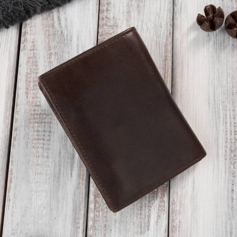 Portfel męski skórzany brązowy klasyczny elegancki z ochroną RFID Paolo Peruzzi AY-10-BR Portfel męski skórzany brązowy klasyczny elegancki z ochroną RFID Paolo Peruzzi AY-10-BR