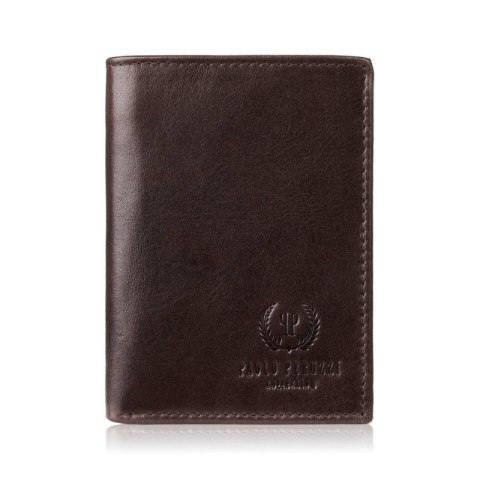Portfel męski skórzany brązowy klasyczny elegancki z ochroną RFID Paolo Peruzzi AY-10-BR Portfel męski skórzany brązowy klasyczny elegancki z ochroną RFID Paolo Peruzzi AY-10-BR