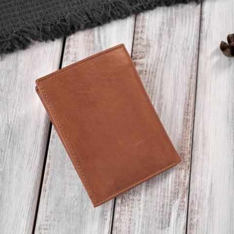 Portfel męski skórzany koniakowy klasyczny elegancki z ochroną RFID Paolo Peruzzi AY-10-CG Portfel męski skórzany koniakowy klasyczny elegancki z ochroną RFID Paolo Peruzzi AY-10-CG