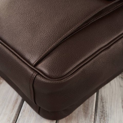 Torba męska skórzana na laptopa podróżna na walizkę Paolo Peruzzi E-25-BR Torba męska skórzana na laptopa podróżna na walizkę Paolo Peruzzi E-25-BR
