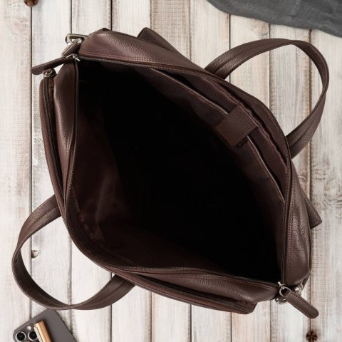 Torba męska skórzana na laptopa podróżna na walizkę Paolo Peruzzi E-25-BR Torba męska skórzana na laptopa podróżna na walizkę Paolo Peruzzi E-25-BR