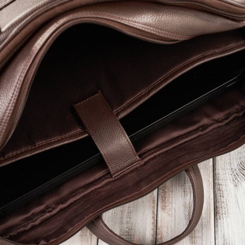 Torba męska skórzana na laptopa podróżna na walizkę Paolo Peruzzi E-25-BR Torba męska skórzana na laptopa podróżna na walizkę Paolo Peruzzi E-25-BR