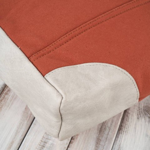 Torebka damska shopper duża na ramię pomarańczowa z dodatkową kosmetyczką wegańska Paolo Peruzzi E-23-OR Torebka damska shopper duża na ramię pomarańczowa z dodatkową kosmetyczką wegańska Paolo Peruzzi E-23-OR