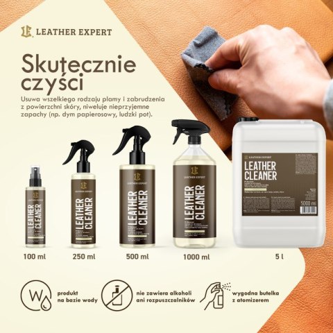 Leather Cleaner - środek do czyszczenia skóry 250 ml Leather Expert LE-05-C250 Leather Cleaner - środek do czyszczenia skóry 250 ml Leather Expert LE-05-C250
