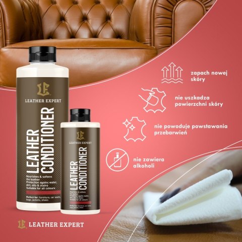 Leather Conditioner - odżywka do skóry naturalne olejki i wosk 250 ml Leather Expert LE-08-C250 Leather Conditioner - odżywka do skóry naturalne olejki i wosk 250 ml Leather Expert LE-08-C250