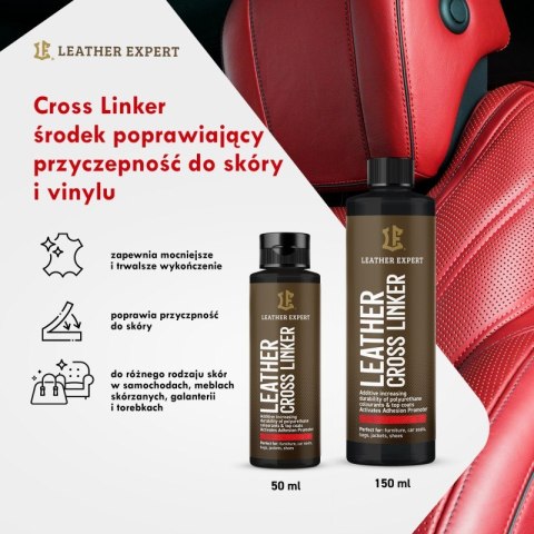 Leather Cross Linker - środek sieciujący, utrwalacz do skóry i vinylu 150 ml Leather Expert LE-09-CL150 Leather Cross Linker - środek sieciujący, utrwalacz do skóry i vinylu 150 ml Leather Expert LE-09-CL150