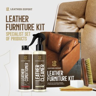 Leather Expert Furniture Kit 2x250ml - zestaw do czyszczenia i pielęgnacji mebli skórzanych LE-18-F2250