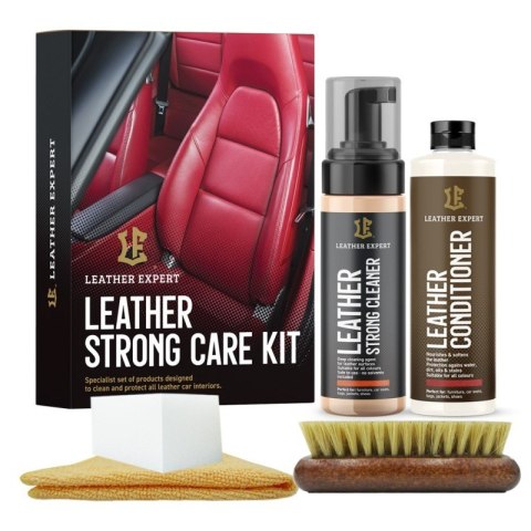 Leather Expert Strong Care Kit 200ml+250ml - zestaw do czyszczenia i pielęgnacji skóry LE-18-2STR Leather Expert Strong Care Kit 200ml+250ml - zestaw do czyszczenia i pielęgnacji skóry LE-18-2STR